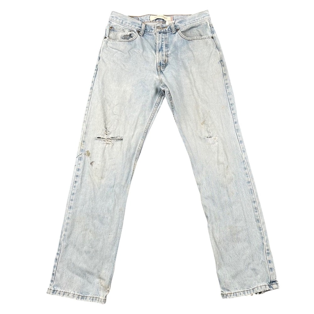 Levi's 505 Regular Fit Jeans Light Wash Blue Mens 31x31 100% Cotton